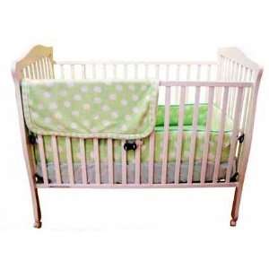    Stay n Place Polka Dots 3 Piece Safety Crib Set   Mint Baby