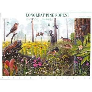 2002 LONGLEAF PINE FOREST (#3611) Souvenir Sheet of 10 x 34 cents US 