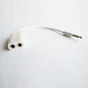 3.5mm 1 to 2 Audio Splitter for iPad iPod iPhone 4G 3G 