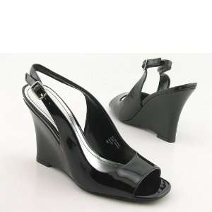  STYLE & CO Imelda Black Platforms Wedges Shoes Womens 7 