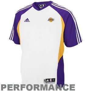   Lakers White On Court Shooting Performance T shirt