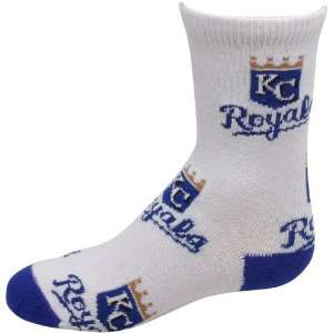   City Royals Preschool Allover Crew Socks   White