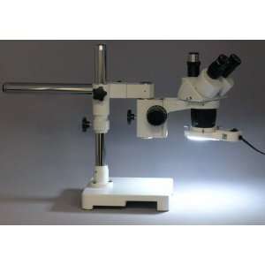  10x 30x Trinocular Stereo Boom Microscope + Ring Light 