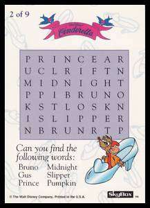 Cinderella Activity Card # 2 Word Search  