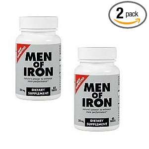  Men of Iron ~ Male Enhancement Supplements (2 Pack 