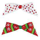 CHRISTMAS ARIA DOG HAIR BOWS SPRING CLIP BACKING~NEW~LOT OF 2~