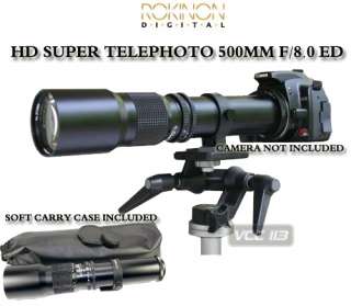 500mm Telephoto Lens for Sony DSLR A33 A55 A550 A850  