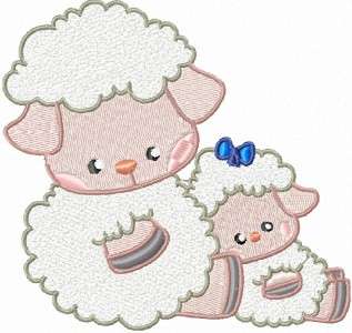 MOM & BABY SHEEP 10 MACHINE EMBROIDERY DESIGNS  