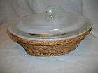 Vintage Glasbake White Milk Glass Casserole Dish With Cover and 