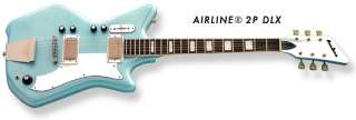 AIRLINE 2P DLX Vintage re issue by EASTWOOD Guitars SAHARA BLUE  