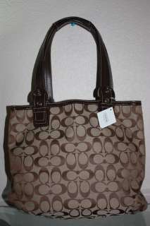 NWT COACH Soho Signature NS Tote   Khaki F17401 $348  