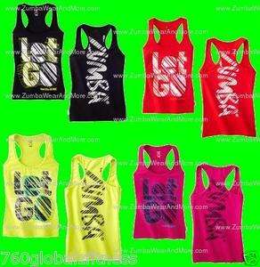 Zumba Let Go Racerback Tank Available in 4 colors New With Tags 