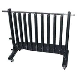 Neo Hex Fitbell Rack with Security Bar   Black (40“ W x 28“ D x 43 