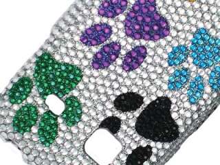 DOG PAWS BLING HARD CASE COVER SAMSUNG GALAXY PREVAIL  
