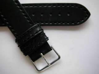 Eichmuller black thick XL leather watch band 24 mm  