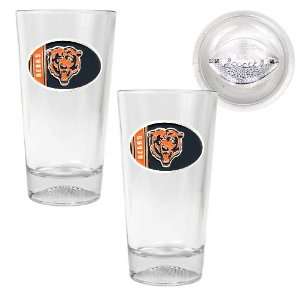  Chicago Bears 2 Piece Pint Glass Set