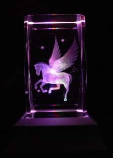 Pegasus Laser Collectable Crystal LED Night Light Gift  