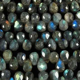 0734 10x7mm faceted labradorite rondelle loose beads  