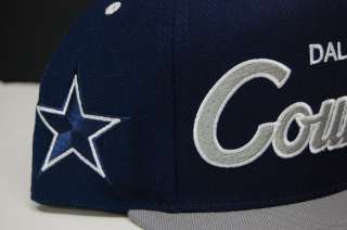 Dallas Cowboys Navy Script Snapback Hat Cap NFL vintage  