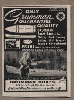 Original 1959 Vintage Ad Grumman Sport Boats Aluminum Marathon,NY .