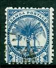 SAMOA, SCOTT # 34, 4p. VALUE, OP PROVISIONAL GOVT USED  