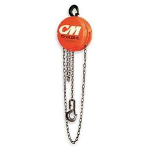  CM CYCLONE 4624 Hoist,Chain,1T,10Ft Lift