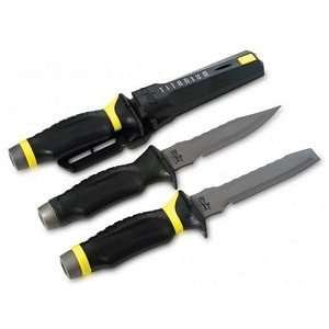   Kinetics Blue Tang Titanium Dive Knife DropPoint One Size Black Yellow