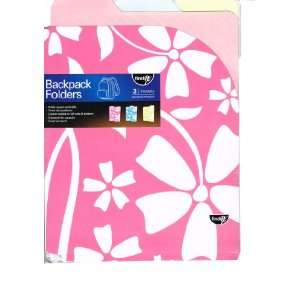  Pastel Colored Three Tab Backpack Folders 