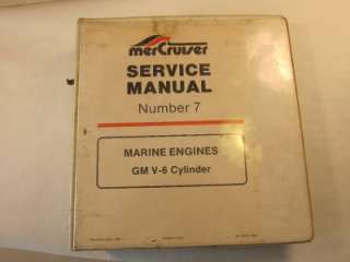 Mercury Service Manual #7 Marine Engine V6 229 262 1986  