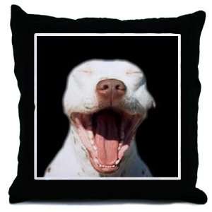  Pitty Yawn Pitbull Throw Pillow by 