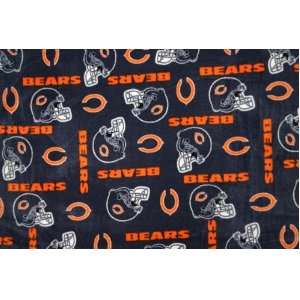   Chicago Bears Football Fleece Fabric Print By the Yard
