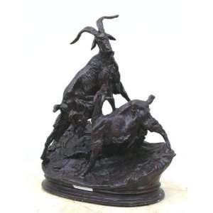  Metropolitan Galleries SRB53011 Goats Bronze