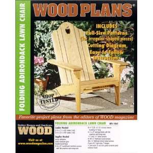  Wood Plans OFS #1062 Folding Adirondack Lawn Chair