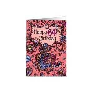  Happy Birthday   Mendhi   64 years old Card Toys & Games