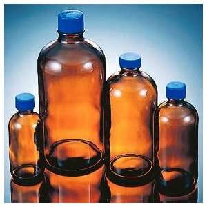 Chem Boston Round Style Amber Glass Bottles, 950mL (32 oz.)  