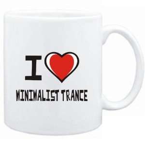 Mug White I love Minimalist Trance  Music  Sports 