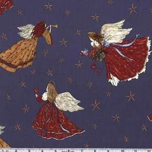   Over Me Angel Song Blue Fabric By The Yard Arts, Crafts & Sewing
