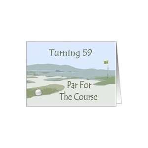  59th Birthday, golf course Card Toys & Games