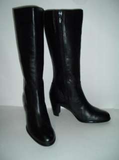 APOSTROPHE KIRSTIE Knee High Boots 9M Black Leather NEW  