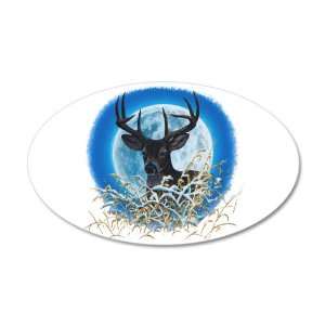  38.5x24.5O Wall Vinyl Sticker Deer Moon Deer Hunting 