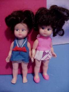 1970 Miki 3 Childs Travel Dolls w/Case & Accessories  