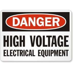  Danger High Voltage Electrical Equipment Aluminum Sign 