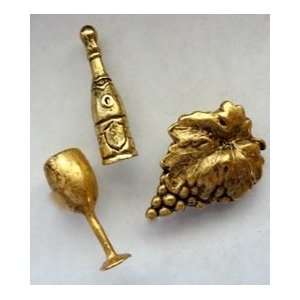  **T809AG Antique Gold Wine Lover Push Pins 