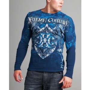  Navy Xtreme Couture Iliad Longsleeve T Shirt Sports 