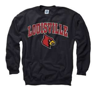 Louisville Cardinals Youth Black Perennial II Crewneck Sweatshirt