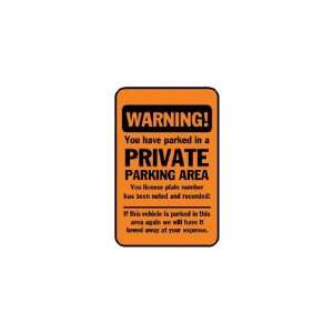   Banner   Warning You Have Parked In A Private Area 