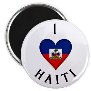  I HEART HAITI World Flag 2.25 inch Fridge Magnet 