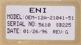 NEW MKS/ENI OEM 12AM/12A RF Plasma Generator 13.56 MHz  