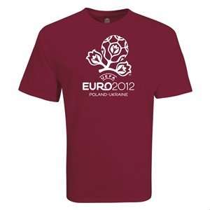  hidden Euro 2012 Official Crest T Shirt (Maroon) Sports 