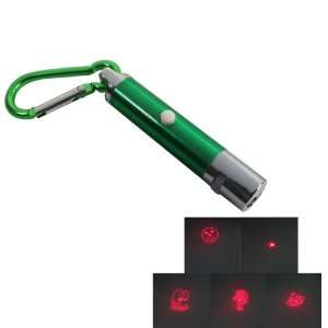  5 in 1 5mW 650nm Red Laser Pointer Keychain Green 